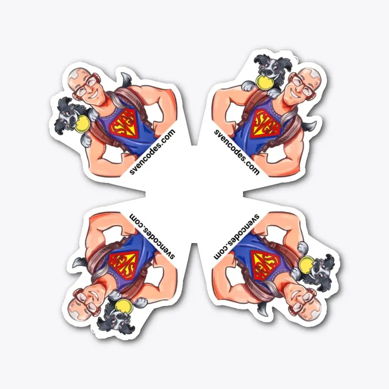 Sven and Toby Sticker 2x2